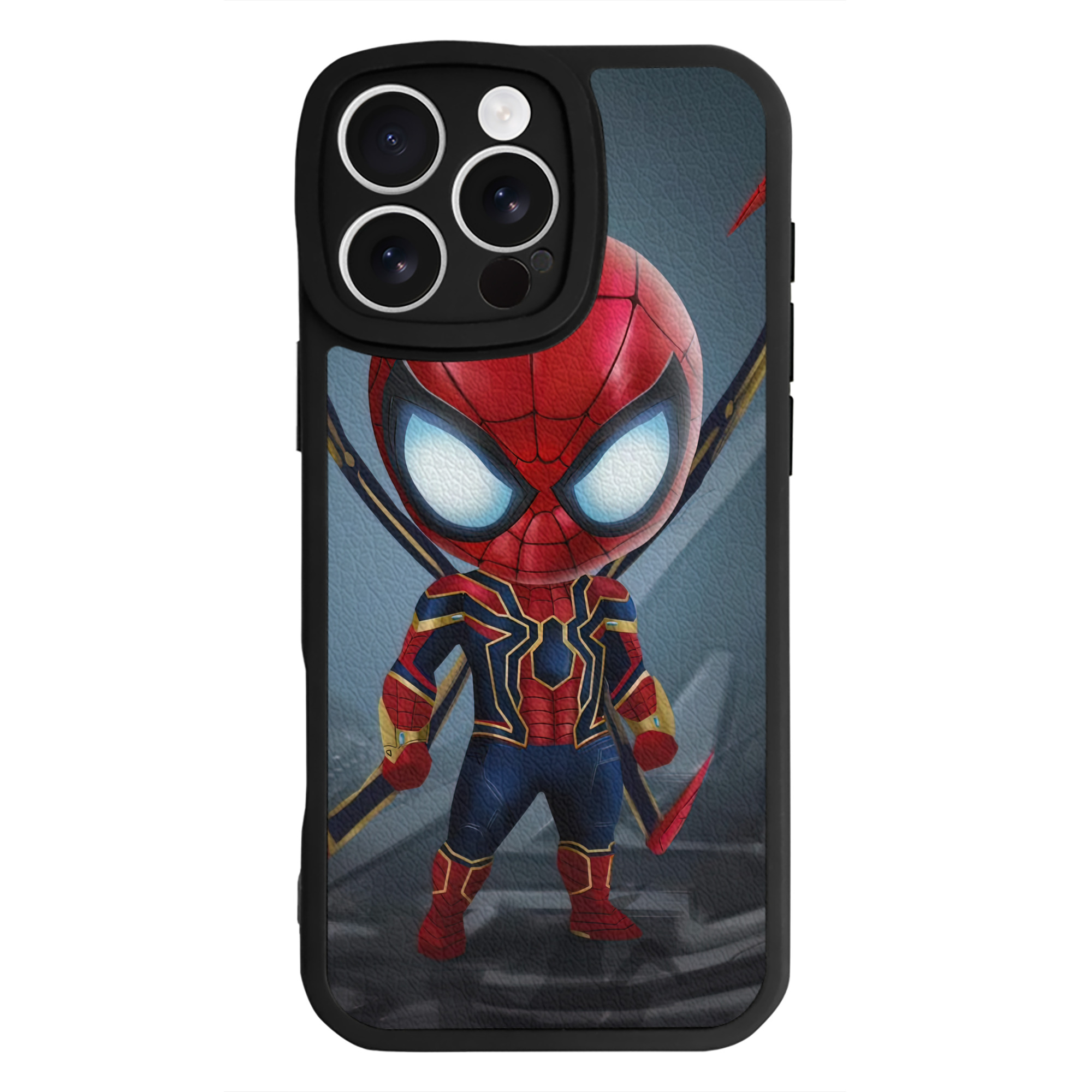 （画像用） Spider Man スパイダーマン 【iPhone 16シリーズ対応】シリコンスマホケース（レザー調） 材質：シリコン